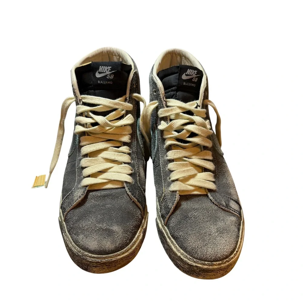 Nike Zoom Blazer Premium SB Mid Faded Black Size 9 Skate Shoe DA1839-001‎